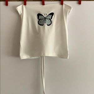 butterfly tube top